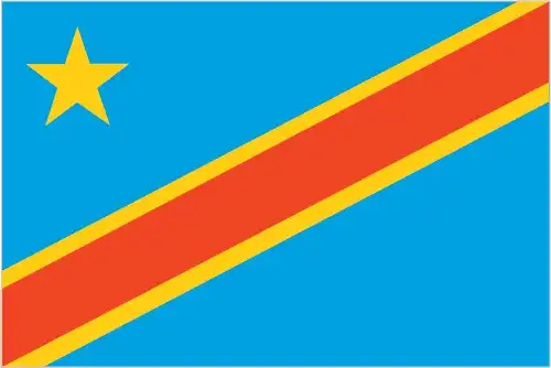 The flag of the Republic of the Congo features a diagonal tricolor of green, yellow, and red, with the green and red bands separated by a yellow diagonal stripe. The green represents the forests and agriculture, yellow symbolizes the friendship and nobility of the people, and red represents the struggle for independence and the blood shed for freedom.