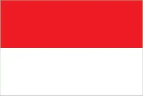 National flag of Indonesia - The Indonesian flag, known as *Sang Saka Merah Putih* (‘lofty red and white’), is a stark horizontal bicolour—red above, white below. Inspired by the banner of the 13th-century Majapahit Empire and ancient Austronesian symbolism, the flag reflects courage, purity, and national pride across a diverse archipelago.