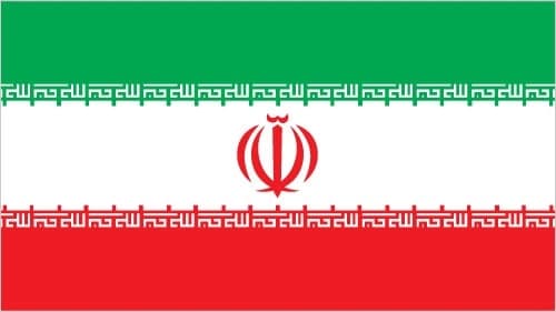 National flag of Iran - The national flag of the Islamic Republic of Iran, also known as the Tricolour Flag of Iran (پرچم سه‌رنگ ایران), is a tricolour featuring the Pan-Iranian colors comprising equal horizontal bands of green, white and red with the national emblem (Allah) in red centered on the white band and the takbir written 11 times each in Kufic script in white, at the bottom of the green and the top of the red band.