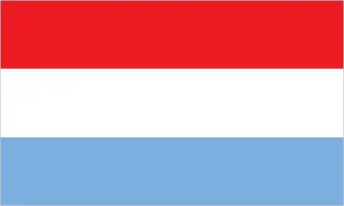 Luxembourg Flag - The national flag of Luxembourg consists of three horizontal stripes—red, white, and light blue—reflecting the heraldic colors of the House of Luxembourg. It sh