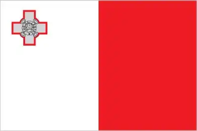 National flag of Malta - Malta’s flag is a vertical bicolor of white (hoist) and red with the George Cross, edged in red, situated in the canton. The cross is a powerful emblem of national steadfastness and gratitude.