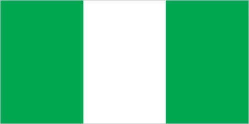 National flag of Nigeria - The flag of Nigeria is a vertical tricolour of green-white-green design. It consists of three equal vertical stripes with green on both sides and white in the middle. The flag serves as the primary symbol of Nigeria and one of the central national symbols representing the country. It was designed by a student and represents the nation's agricultural wealth, natural resources, peace, and unity.