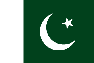 National flag of Pakistan - Pakistan’s flag features a dark green field with a vertical white stripe near the hoist, centered with a white crescent and five‑pointed star—a design embodying faith, minority rights, and national progress.