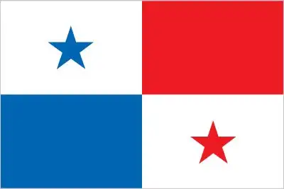 National flag of Panama - Panama’s flag is divided into four quarters—top‑left white with a blue 5‑pointed star, top‑right red, bottom‑right white with a red star, bottom‑left blue—creating a bold emblem of political balance, peace, and national unity.