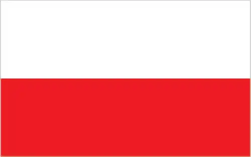 National flag of Poland - Poland’s flag is a simple horizontal bicolor of white over red, reflecting the national colors derived from its heraldic traditions. A variant version includes the national coat of arms for use abroad or by official institutions.