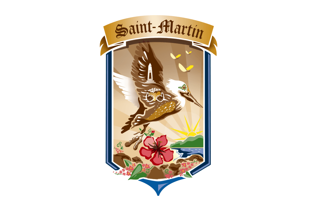 Saint Martin Flag - As a French overseas collectivity, Saint Martin officially uses the French tricolor. Additionally, local pride is symbolized by unofficial banners, such as the 