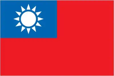 National flag of Taiwan - Taiwan’s flag displays a red field with a navy‑blue canton bearing a white sun with twelve triangular rays—known officially as “Blue Sky, White Sun, and a Wholly Red Earth.” It reflects republican ideals, revolution, and democratic governance.