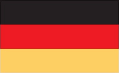 National flag of Germany - The German flag consists of three equal horizontal stripes of black, red, and gold (from top to bottom). These colors have served as symbols of German national unity, democratic values, and freedom throughout various periods of German history, representing a country that is open, democratic, and respected around the world.